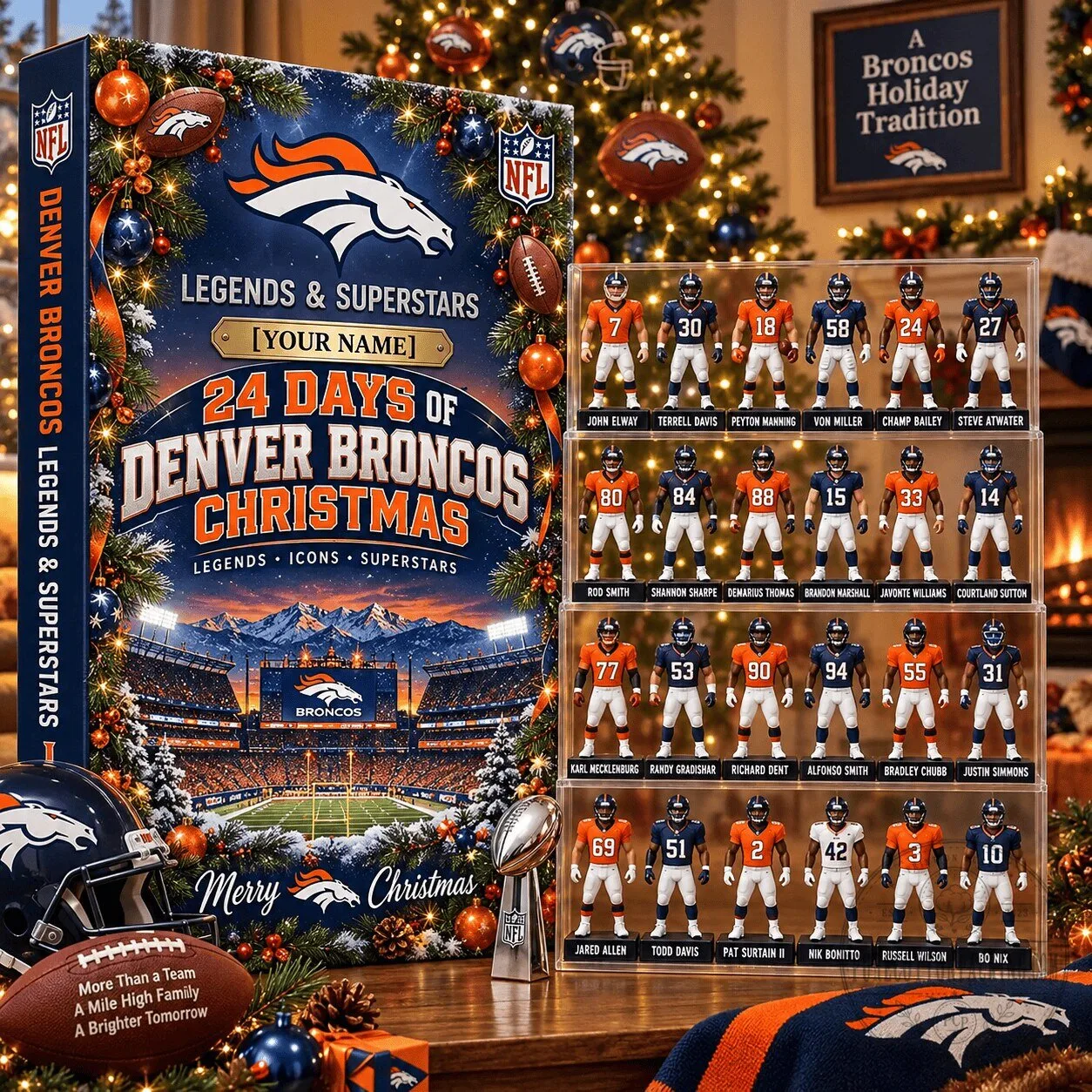 Denver Broncos Legends and Superstars 24 Days of Christmas Advent Calendar