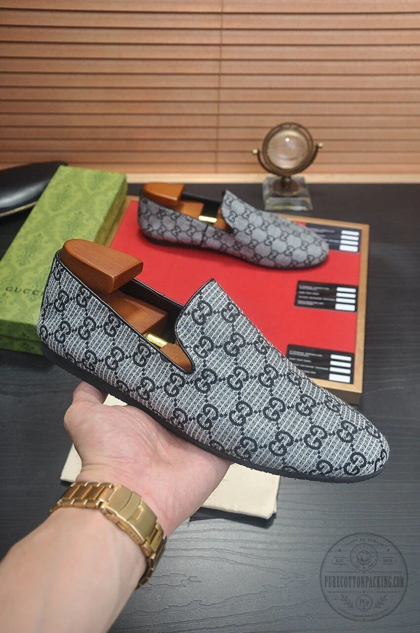 Gucci Monogrammed Slip-On Loafers for Men