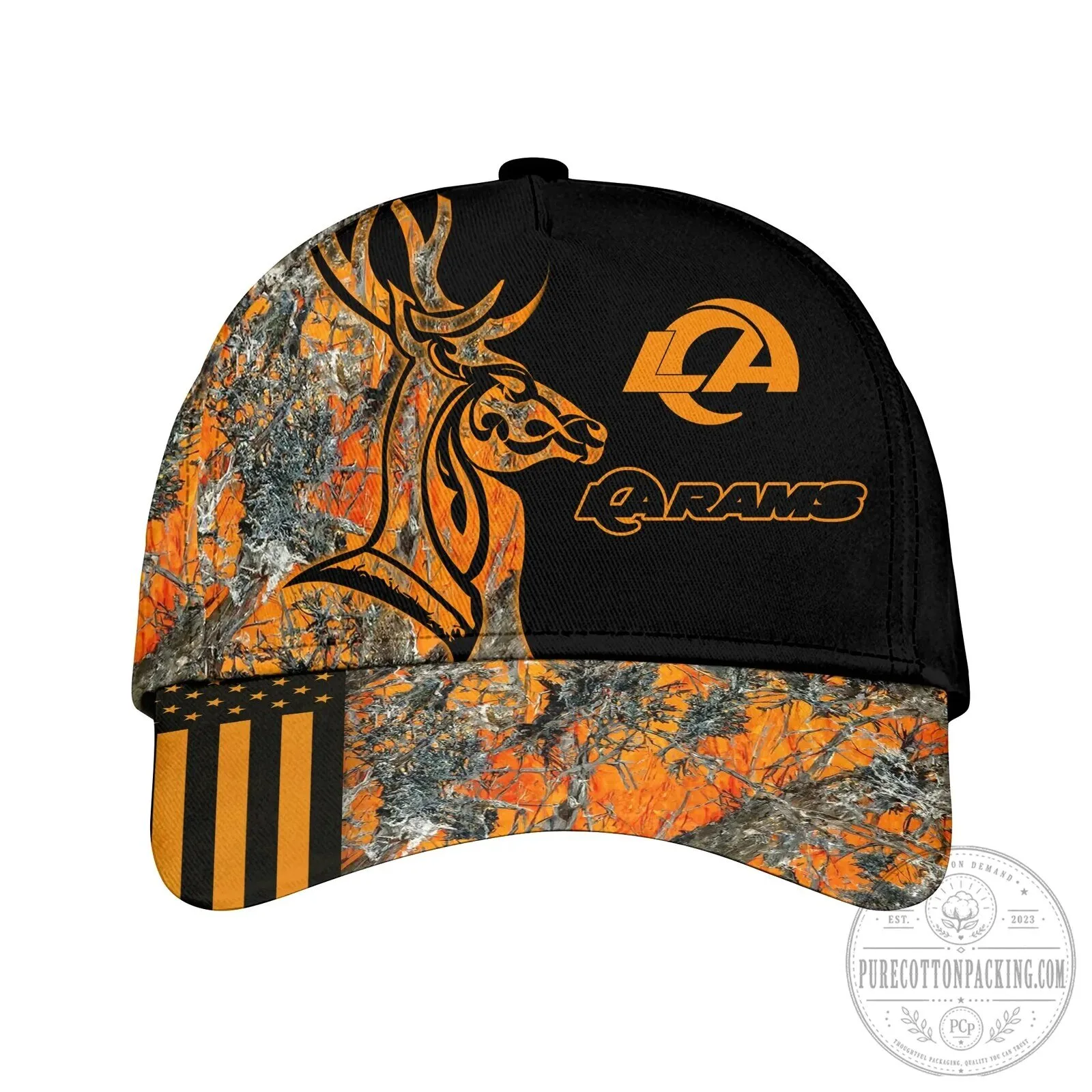 Los Angeles Rams Camouflage Deer Hunting Baseball Cap Hat