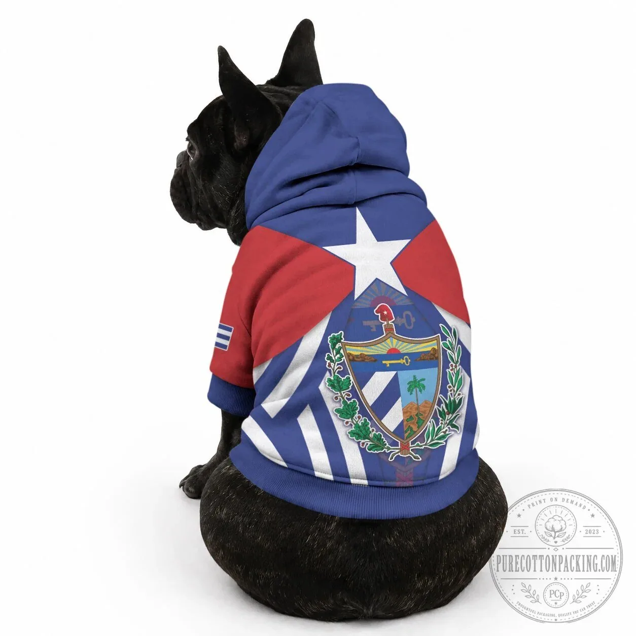 Cuban Trogon With Coat of Arms Pet Hoodie Viva Cuba Libre Dog Apparel 6 Cuban Trogon With Coat of Arms Pet Hoodie Viva Cuba Libre Dog Apparel
