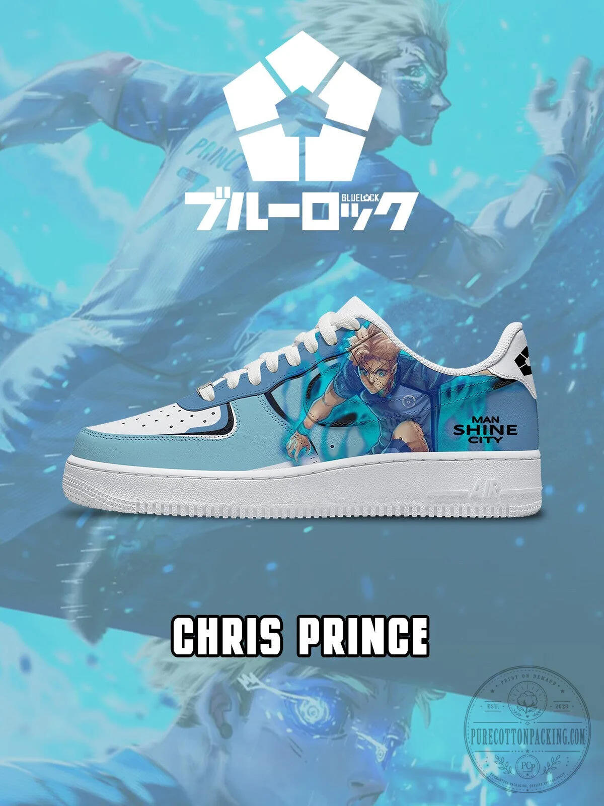 Blue Lock Chris Prince Anime Character Design Custom Printed Sneakers