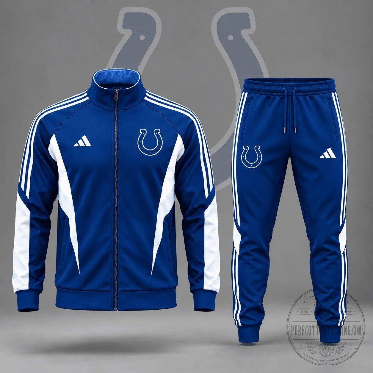 Indianapolis Colts NFL Football Team Blue and White Track Jacket