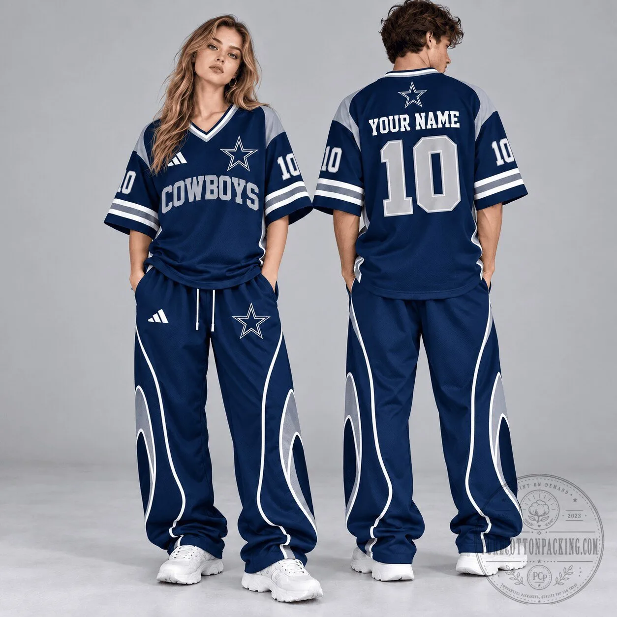 Dallas Cowboys Custom Name and Number NFL Football Jersey and Pants Set