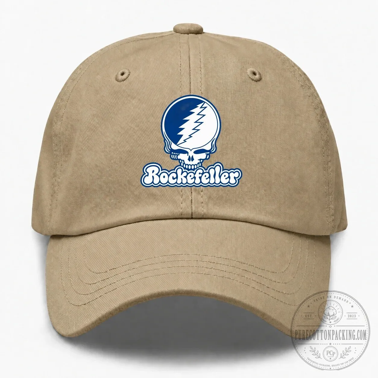 Rockefeller Grateful Dead Stealie Skull Logo Embroidered Dad Hat