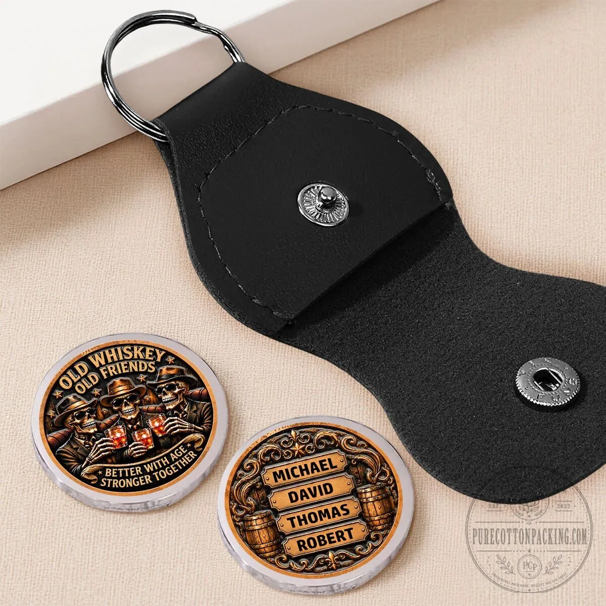 Old Whiskey Old Friends Personalized Pocket Hug Keychain for Best Friends 12 Old Whiskey Old Friends Personalized Pocket Hug Keychain for Best Friends