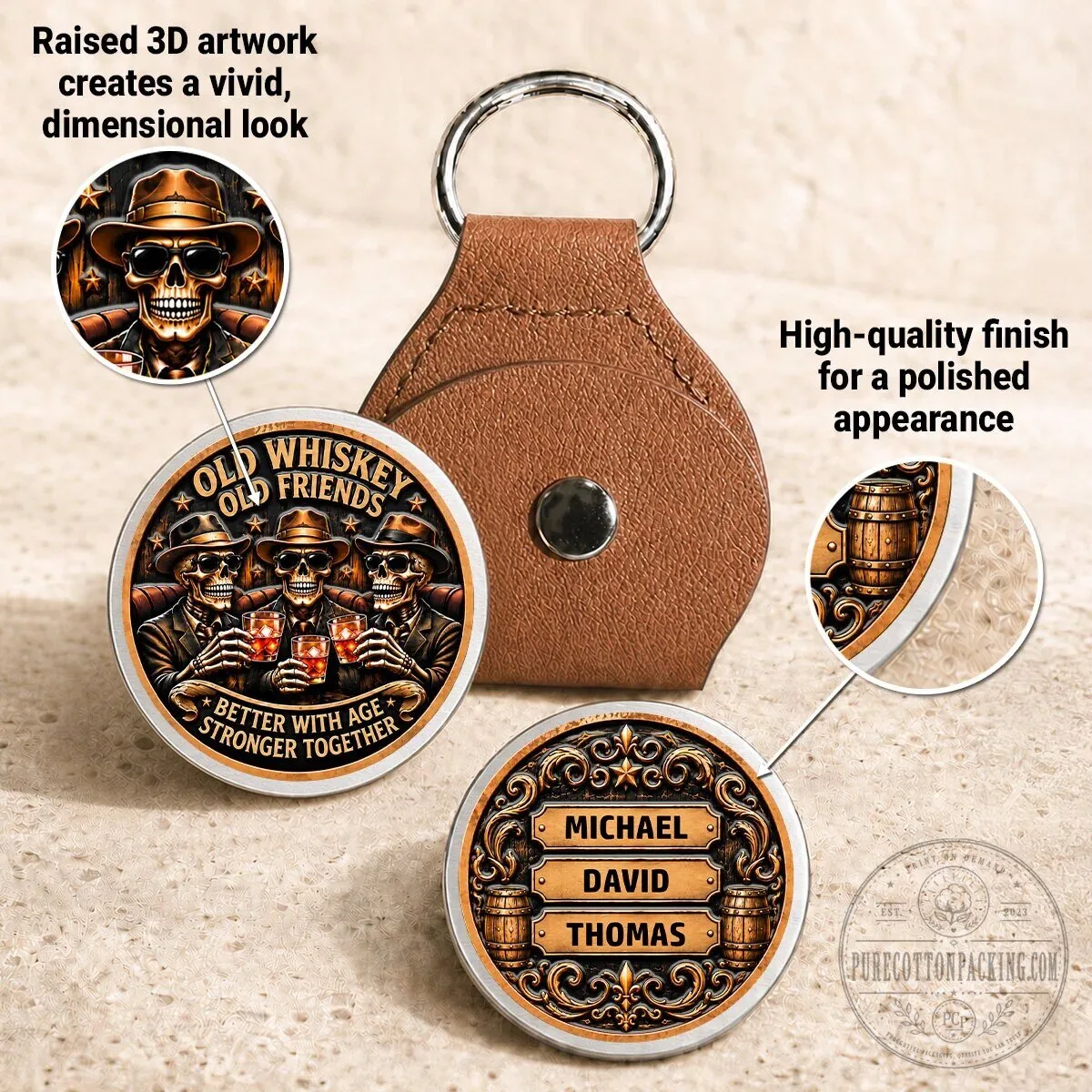 Old Whiskey Old Friends Personalized Pocket Hug Keychain for Best Friends 16 Old Whiskey Old Friends Personalized Pocket Hug Keychain for Best Friends