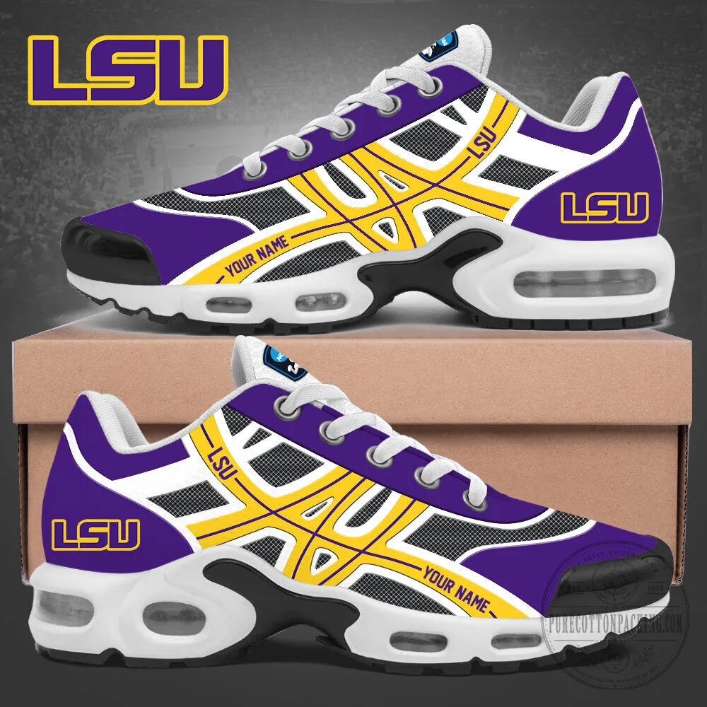 LSU Tigers Personalized Air Max Plus Sneakers, Custom Louisiana State University Shoes 1 LSU Tigers Personalized Air Max Plus Sneakers, Custom Louisiana State University Shoes