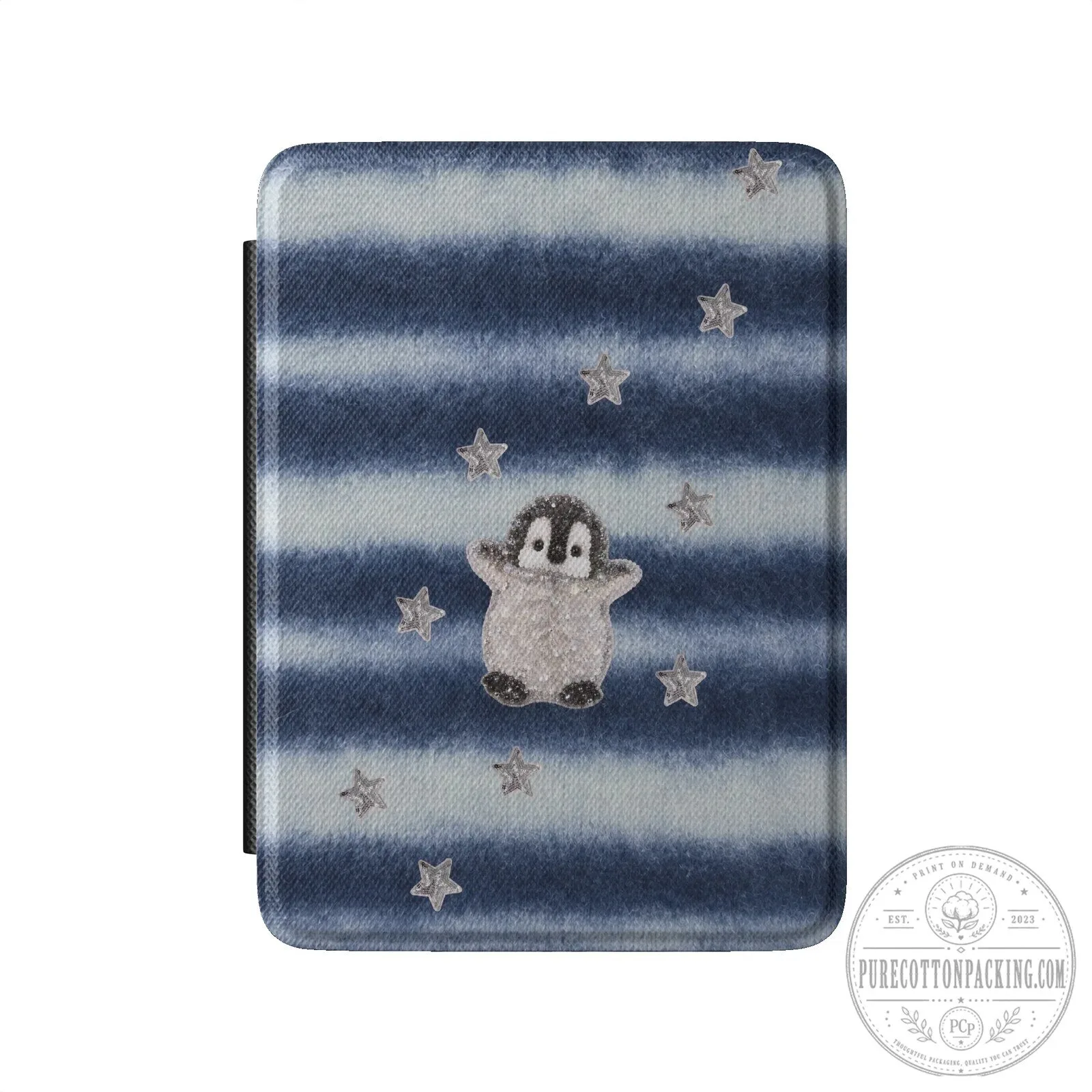 Cute Penguin and Stars Pattern Kindle E-Reader Case Cover