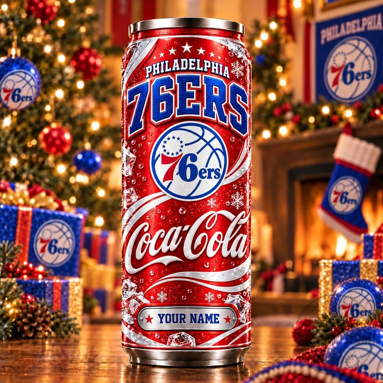 Philadelphia 76ers Coca-Cola Personalized Name Can Tumbler
