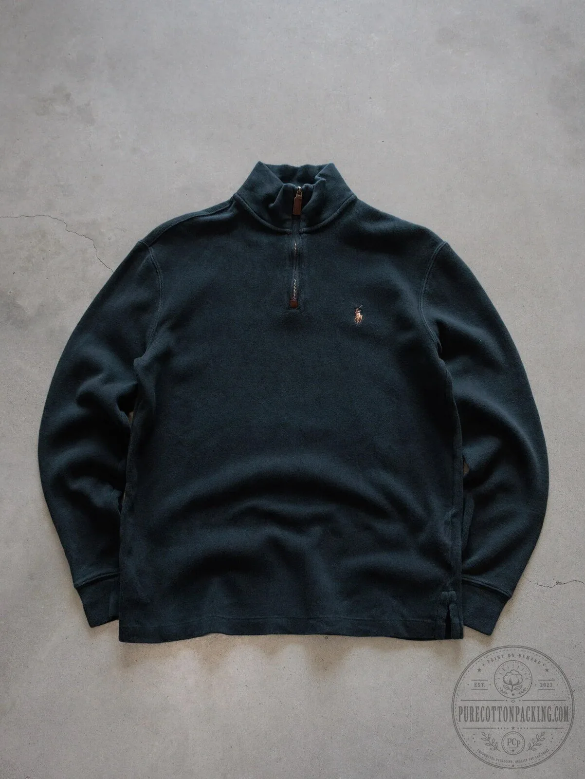 Polo Ralph Lauren Quarter Zip Sweatshirt in Vintage Style