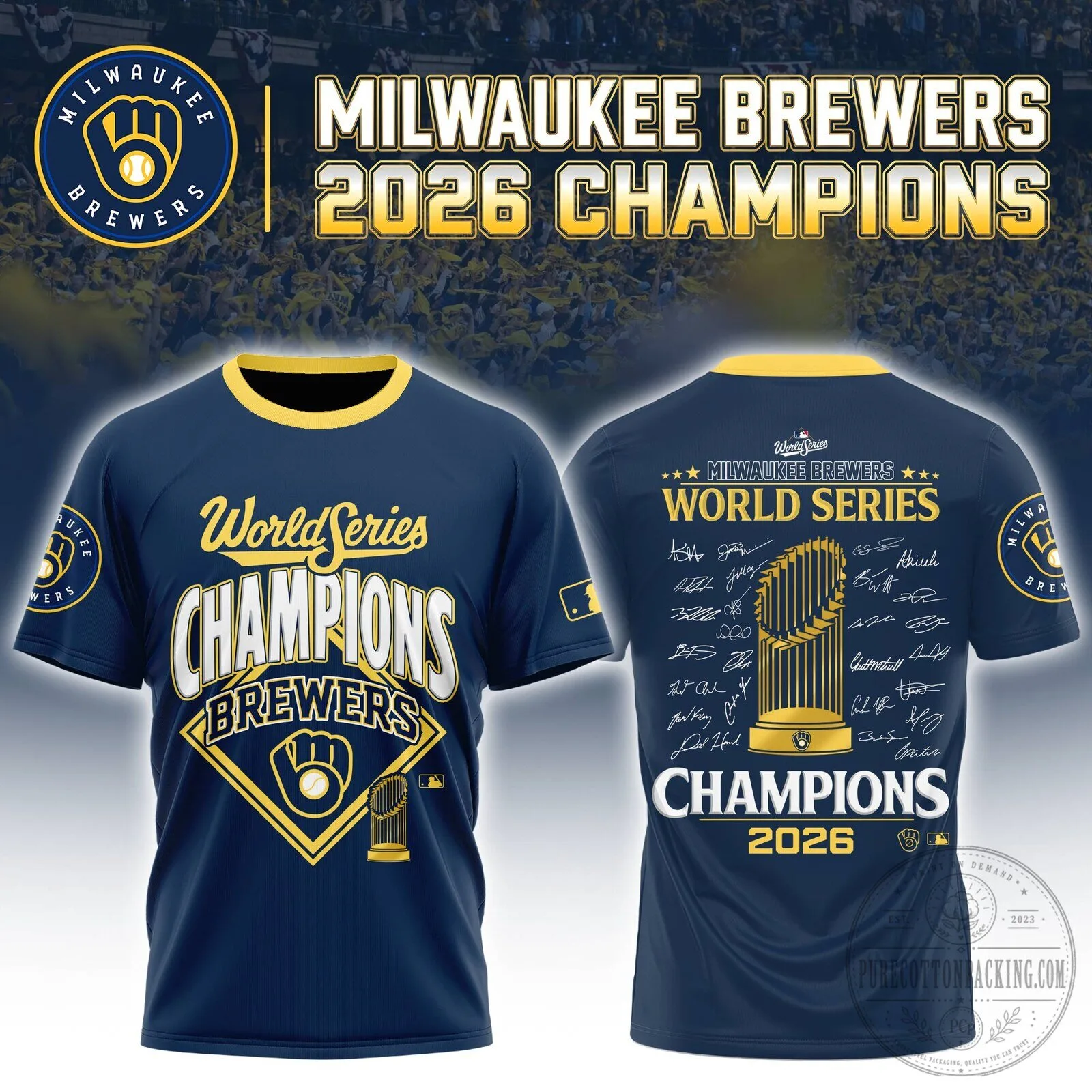 Milwaukee Brewers Fan T-Shirt Celebrating the 2026 World Series Championship