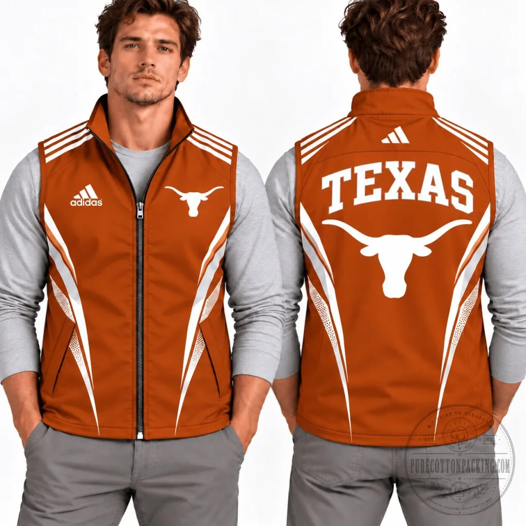 Texas Longhorns NCAA Elite Velocity Full-Zip Sleeveless Vest Jacket Texas Longhorns NCAA Elite Velocity Full-Zip Sleeveless Vest Jacket