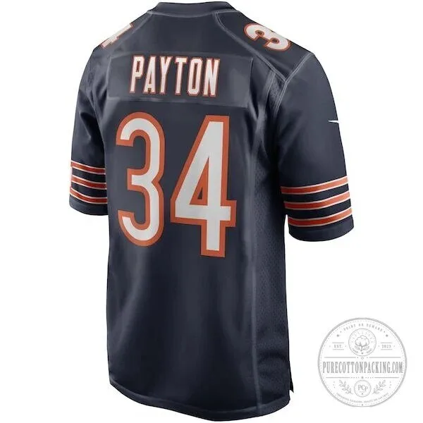 Chicago Bears Walter Payton Navy Blue Number 34 Football Jersey for Men 10 Chicago Bears Walter Payton Navy Blue Number 34 Football Jersey for Men