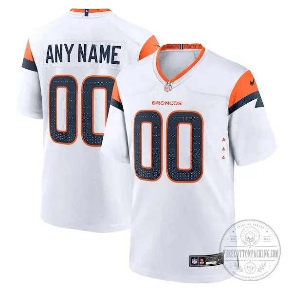 Denver Broncos Custom White American Football Jersey 5 Denver Broncos Custom White American Football Jersey